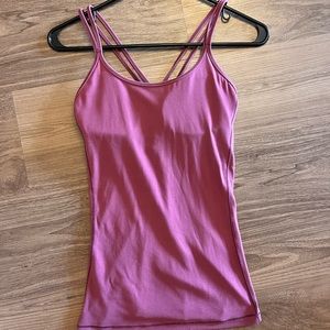 Lululemon yoga/workout tank in dark rose